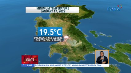 Weather update as of 7:13 a.m. (January 18, 2022) | UB