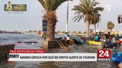 Marina explica por qué no emitió alerta de tsunami tras la erupción en Tonga