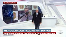MERGULHADOR DO CRIME ORGANIZADOBandido que escondia cocaína em casco de navios vai parar na cadeiaMais detalhes em: www.band.com.br/brasilurgente