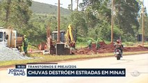 As fortes chuvas que atingem Minas Gerais provocaram muitos estragos nas rodovias do estado. A recuperação vai demorar.