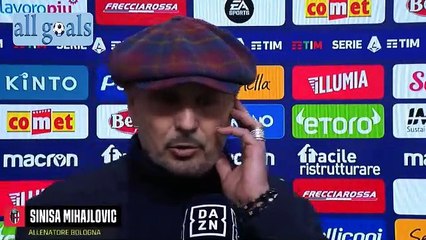 Bologna-Napoli 0-2 17/1/22 intervista post-partita Sinisa Mihajlovic
