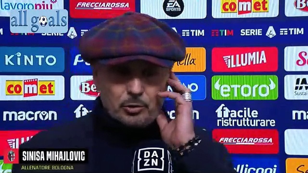 Bologna-Napoli 0-2 17/1/22 intervista post-partita Sinisa Mihajlovic