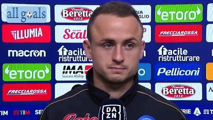 Bologna-Napoli 0-2 17/1/22 intervista post-partita Stanislav Lobotka