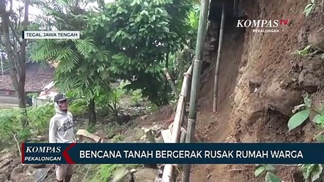 Bencana Tanah Bergerak Rusak Rumah Warga di Tegal