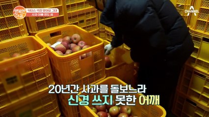 고된 일로 어깨 힘줄 파열된 사과 아빠 영도씨, 새 어깨를 갖다!