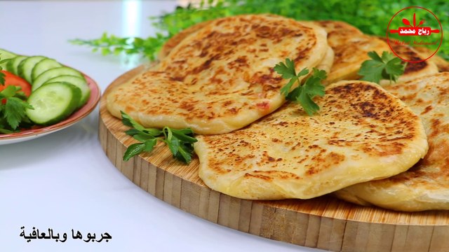 الفطير الشرقي المالح فطائر بدون خميرة او فرن في المقلاة الفطير الحادق خبز محشي بمكونات بسيطة ومتوفرة مع رباح محمد