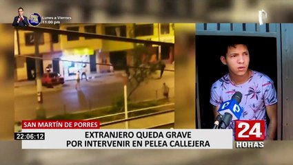 SMP: extranjero intenta detener gresca y termina herido de gravedad