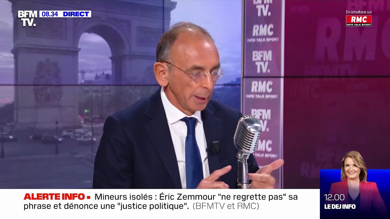Eric Zemmour ce matin sur BFM TV réagit aux procédures judiciaires contre lui : "Ils veulent ma peau depuis 10 ans, mais je continuerai !"