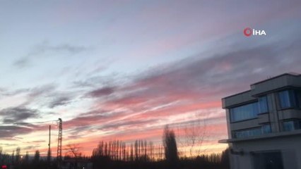 Son dakika haberleri | Iğdır'da güneşin batışı ile gelen görsel şölen