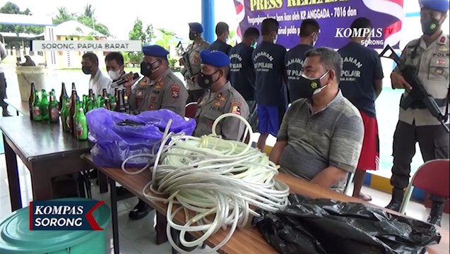 Ditpolairud Polda Papua Barat Amankan 5 Nelayan Penangkap Ikan Gunakan Bom