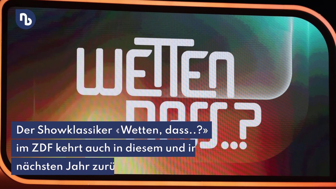 ZDF zeigt 2022 und 2023 «Wetten, dass..?»-Ausgaben mit Gottschalk