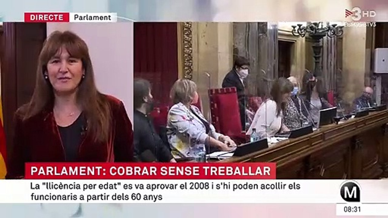 Borràs, sobre la llicència per edat: "Quan vaig tenir coneixement d'aquestes figures retributives poc racionals vaig treballar per modificar aquest estat de coses."