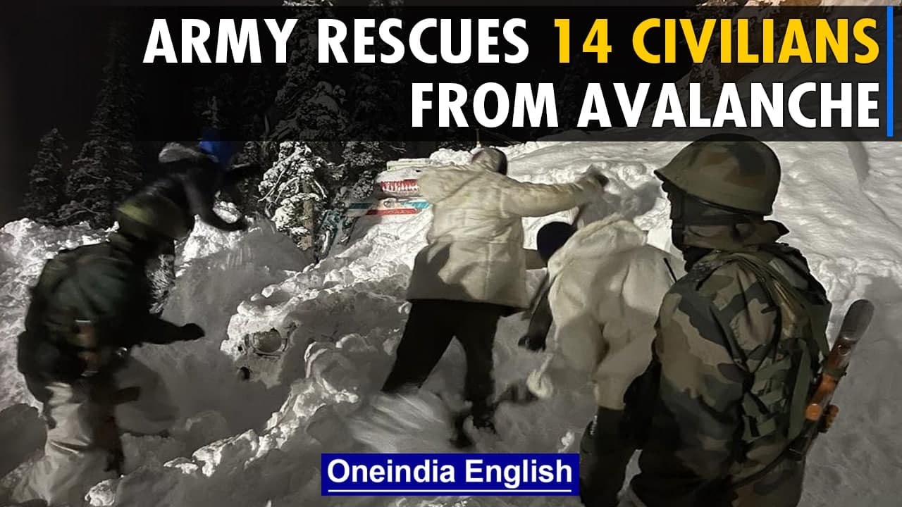 Indian Army rescues 14 civilians stuck in Jammu and Kashmir due to avalanche | Oneindia News
