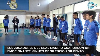 Los jugadores del Real Madrid guardaron un emocionante minuto de silencio por Gento