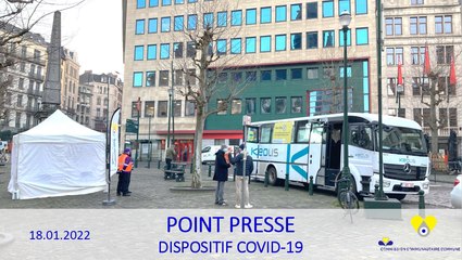 Situation épidémiologique et vaccinale à Bruxelles point press dispositif COVID-19  du 18 01 2022