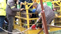 Kadıköy'de 25 metreden metro inşaatına düşen işçi ağır yaralandı