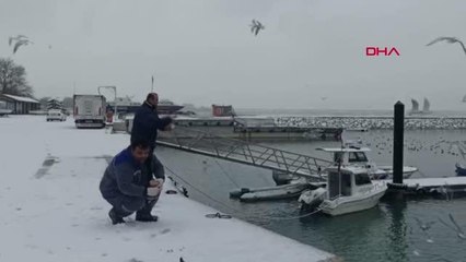 KAR YAĞIŞINDA CAN DOSTLAR UNUTULMADI