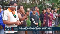 Akses Jalan Antar Kecamatan Diterjang Banjir Lahar Hujan Gunung Semeru