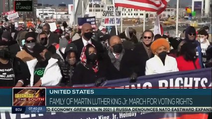 MLK‘s family and Civil Rights leaders led a “Peace March” in Washington