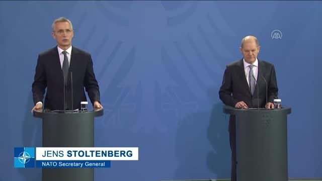 Almanya Başbakanı Scholz, NATO Genel Sekreteri Stoltenberg'le ortak basın toplantısı düzenledi