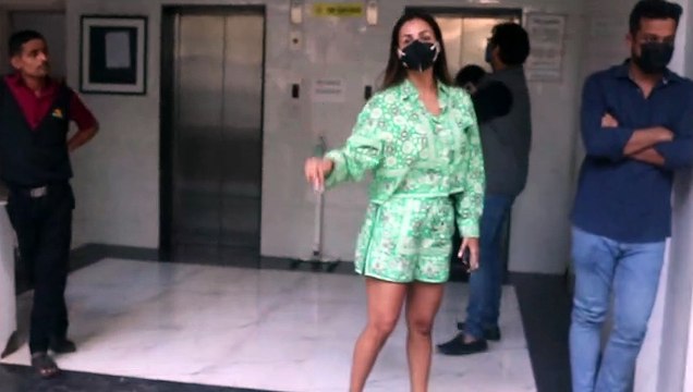 Malaika Arora Spotted Post Meeting At Bandra