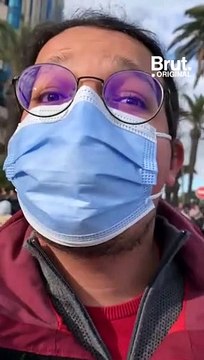 مظاهرات في شارع الحبيب بورقيبة في تونس لرفض قرارات الرئيس قيس سعيد