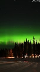 Dancing Northern Lights Over North Pole, Alaska