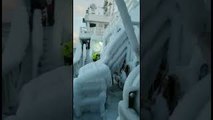 Ship Heavily Covered in Ice After Storm