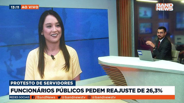 Funcionários públicos pedem reajuste de 26,3%. Assunto para Angelo Nascimento.Saiba mais em youtube.com.br/bandjornalismo
