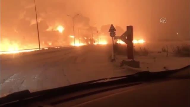 KAHRAMANMARAŞ - Boru hattındaki patlama Gaziantep-Kahramanmaraş arasındaki ulaşımı durdurdu (4)