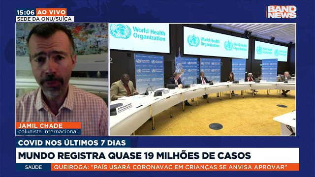 Novos dados divulgados pela OMS apontam que o mundo registrou quase 19 milhões de novos casos de Covid nos últimos 7 dias. O colunista Jamil Chade comenta.Saiba mais em youtube.com.br/bandjornalismo