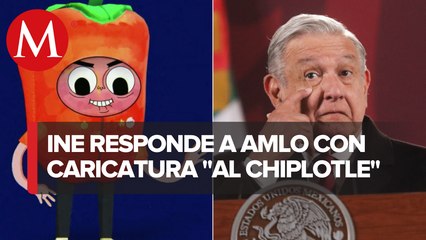 "Al Chipotle": INE responde con una caricatura a acusaciones del gobierno