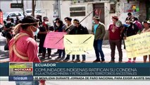 teleSUR Noticias 17:30 18-01: Comunidades indígenas de Ecuador presentan firmas contra actividad minera y petrolera
