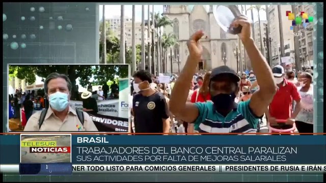 Trabajadores del sector bancario de Brasil exigen mejoras salariales