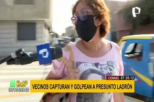 Comas: vecinos capturan y golpean a presunto delincuente que robó celular a una mujer