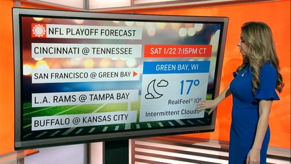 Chilly forecasts for many of this weekend's NFL playoff games