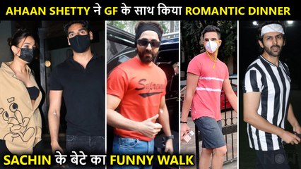Janhvi, Sunil Shetty's Son Ahaan With His GF? , Kartik, Ayushmann | Celebs Spotted