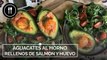 Aguacates al horno rellenos de salmón y huevo