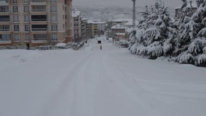 Gölbaşı'nda kar yağışı etkili oldu