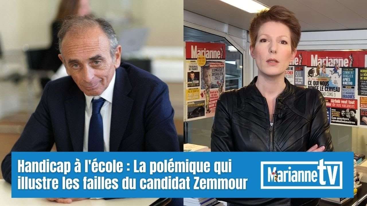 Handicap à l'école : La polémique qui illustre les failles du candidat Zemmour