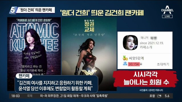 ‘원더 건희’ 띄운 팬카페 회원수 연일 느는 까닭