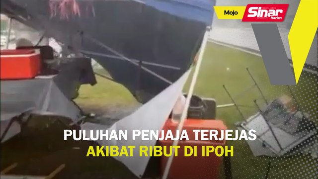 Puluhan penjaja terjejas akibat ribut di Ipoh
