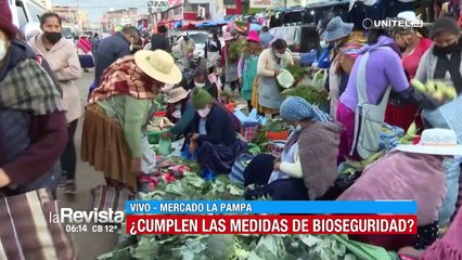 Controlan uso de barbijo en ferias de Cochabamba