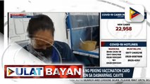 Babae, arestado sa pagbebenta ng pekeng vaccination card at certificate of vaccination sa Dasmariñas, Cavite