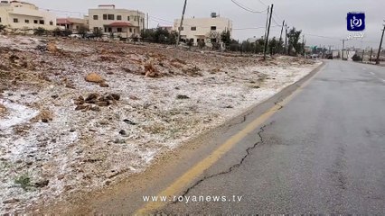 مشاهد للثلوج في محافظة الكرك