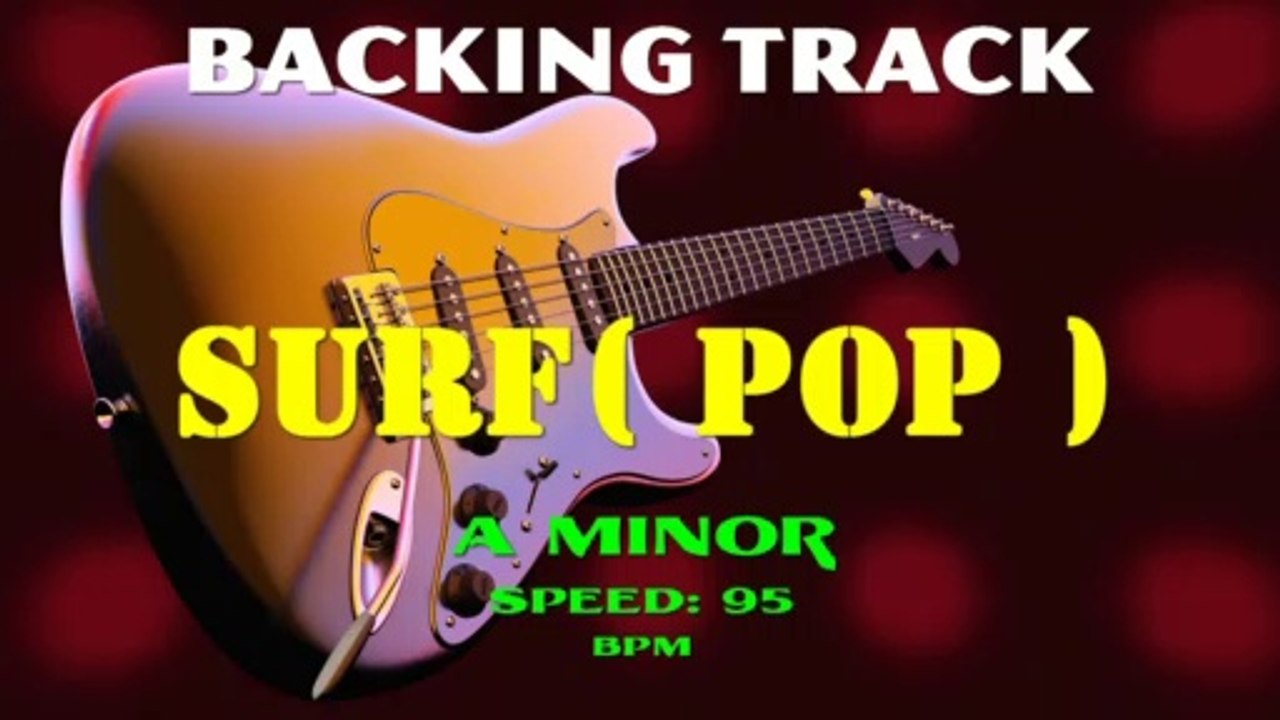 Solo with Guitar Backing Track - Surf ( Pop ) | Am - Dm - G - C - F -Dm - E7 | 3N Music