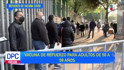 Continúa vacunación de refuerzo para adultos de 50 a 59 años en CDMX