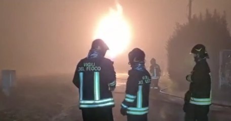 Albettone (VI) - Perdita di Gpl da serbatoio interrato causata da incendio  (19.01.22)