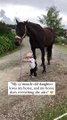 My 15 month old daughter loves my horse  | Cute Baby Video 