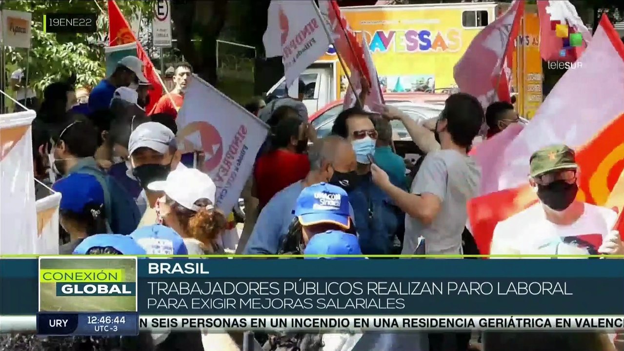 Trabajadores en Brasil realizan paro laboral para exigir mejoras salariales